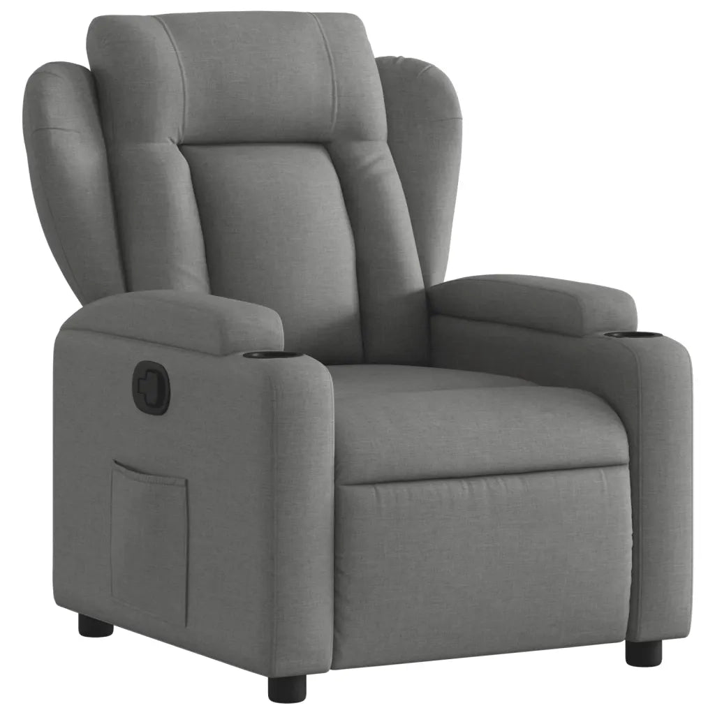 Divano Sedia-Poltrona reclinabile in tessuto grigio scuro 821810