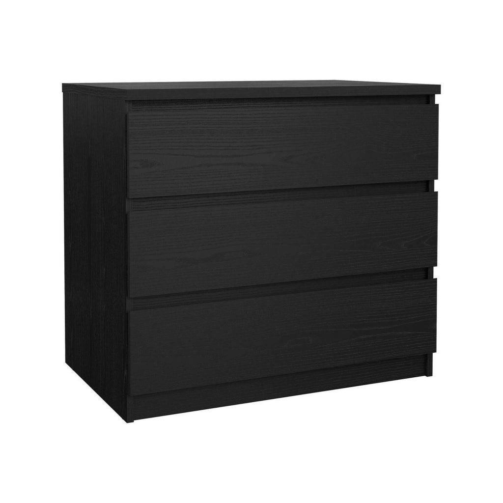 Cassettiera Kajiki, Settimino multiuso, Comò camera da letto, Mobile con cassetti, 77x50 h68 cm, Nero