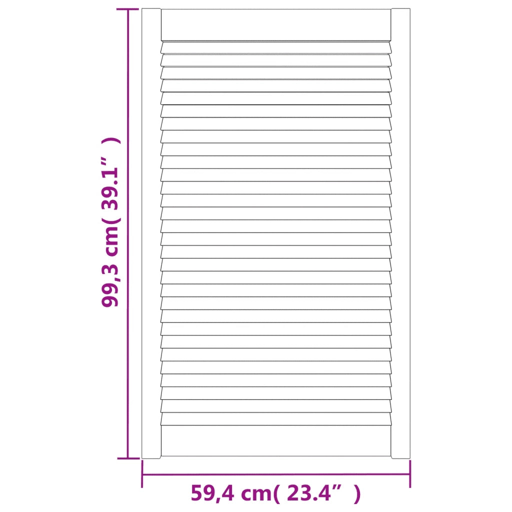 Anta con Design a Lamelle 99,3x59,4 cm in Legno di Pino 151139