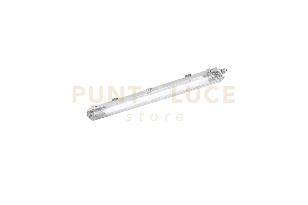 PLAFONIERA STAGNA LED ATLANTIC SILVER 1 LUCE ATTACCO T8 I INCLUSO IP65 60CM 4000K 900LM 9W