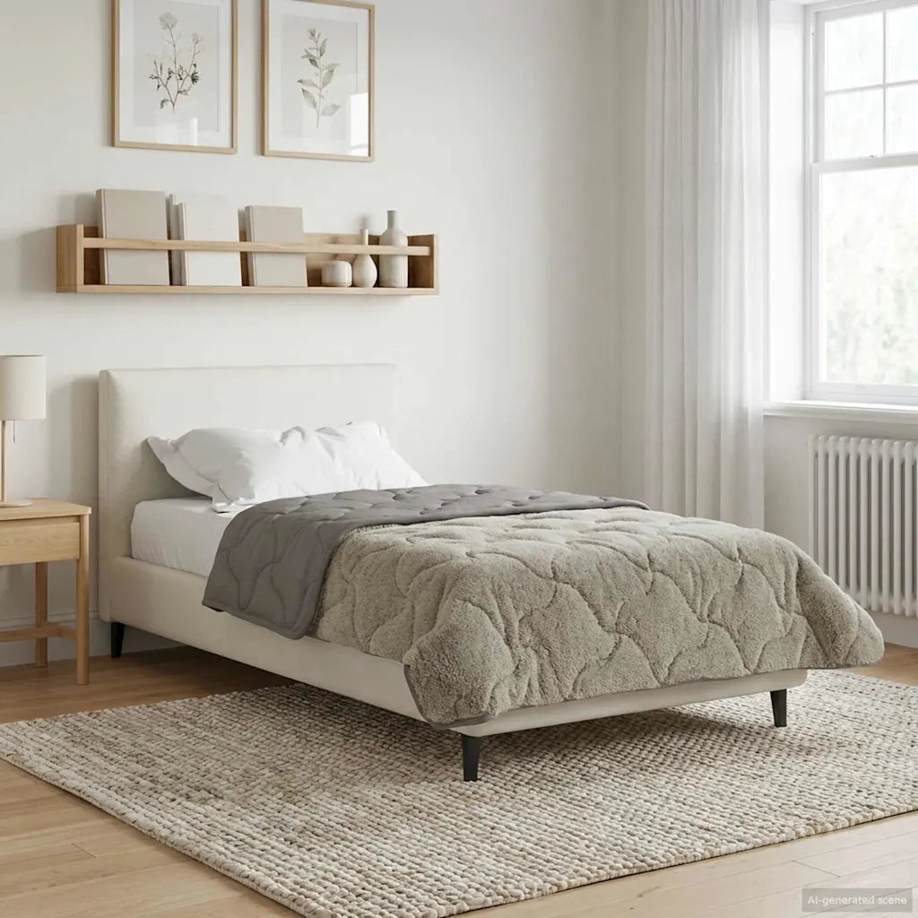 Duvet Invernale Trapuntato Grigio chiaro 155 x 200 cm 42026315
