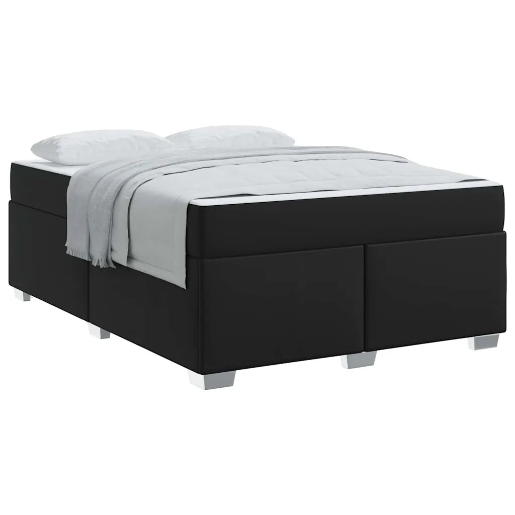vidaXL Struttura del letto Nero 140 x 200 cm Pelle sintetica