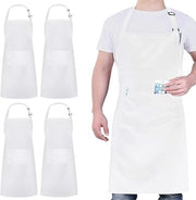 Kit di grembiuli - 4-pack - Grembiuli - con 2 tasche - Grembiule pieghevole - Unisex - Grembiuli professionali per cucina - per cucina, giardinaggio, ristorante, barbecue, caffè - Grembiuli di lavoro semplici - Grembiuli per uso domestico