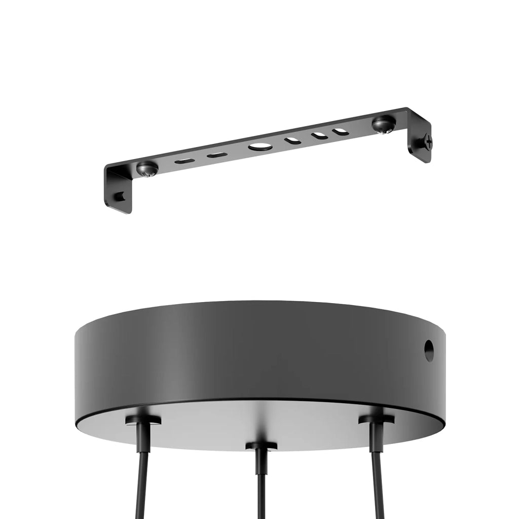 Lampadario A Sospensione Contemporaneo Zillerio-Z Acciaio Nero 2 Luci Led 8W