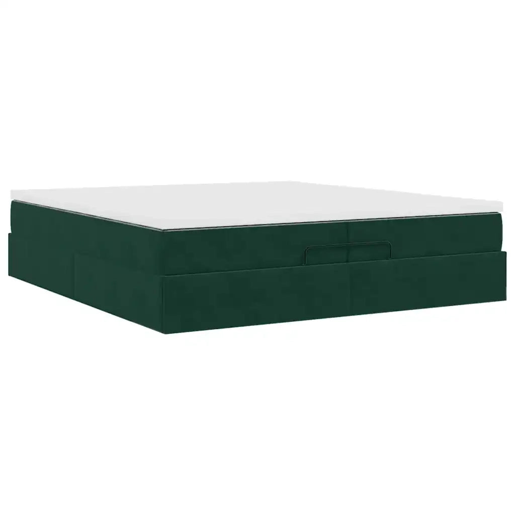 Struttura Letto Pouf con Materassi 200x200 cm Velluto 3311210