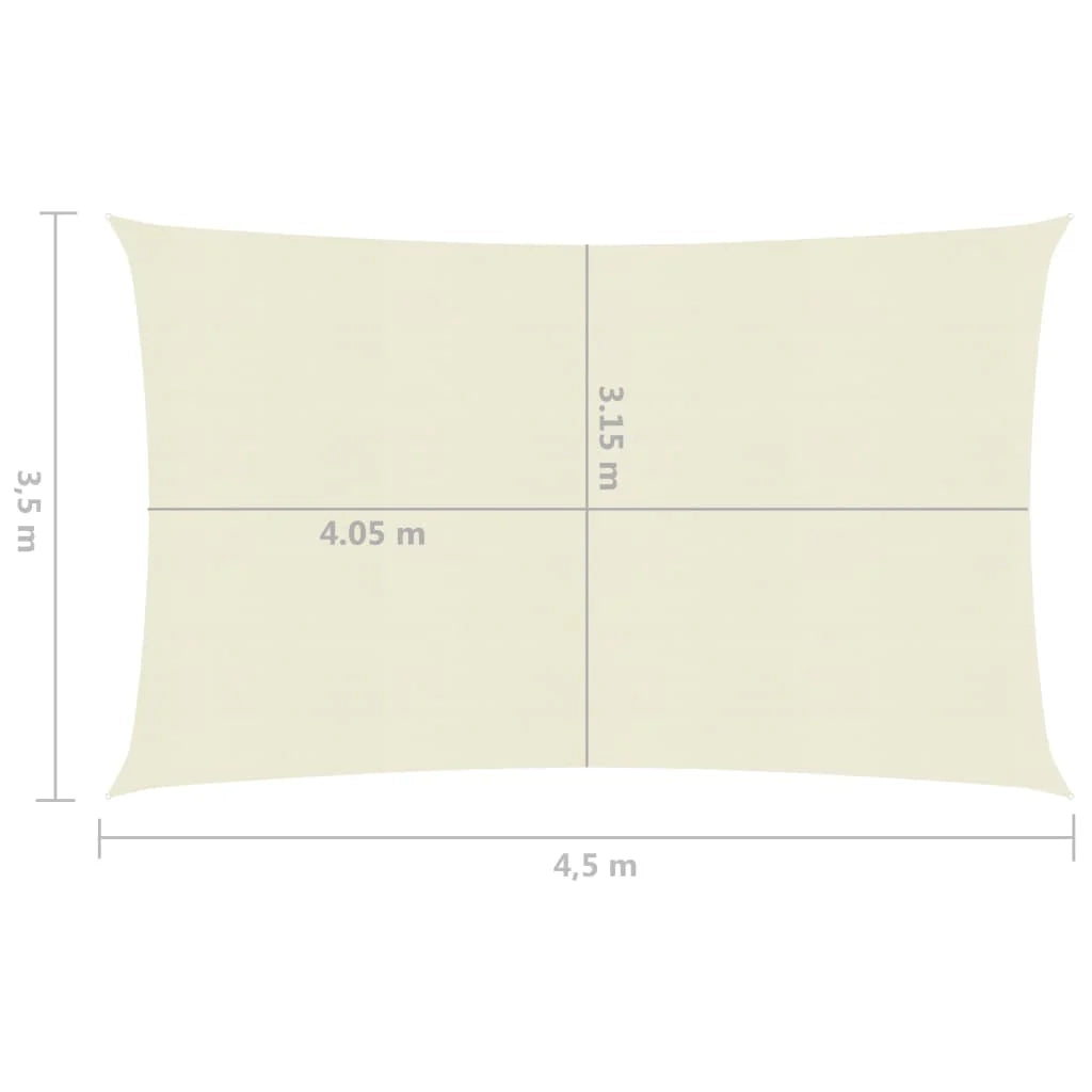 Vela ombreggiante 160 g/m² HDPE 3,5 x 4,5 m crema 02_0009076