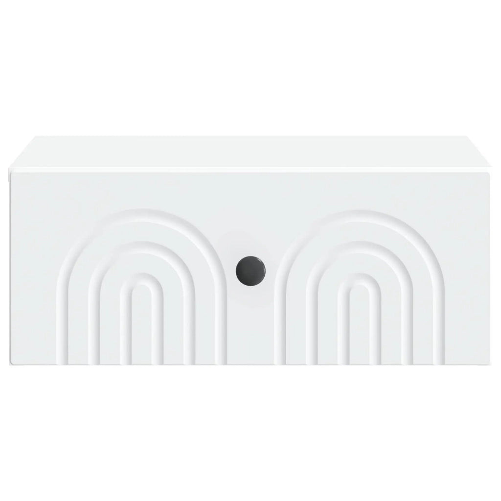 Mobiletto da notte a muro con cassetto Bianco 49 x 34,5 x 20 cm 898105