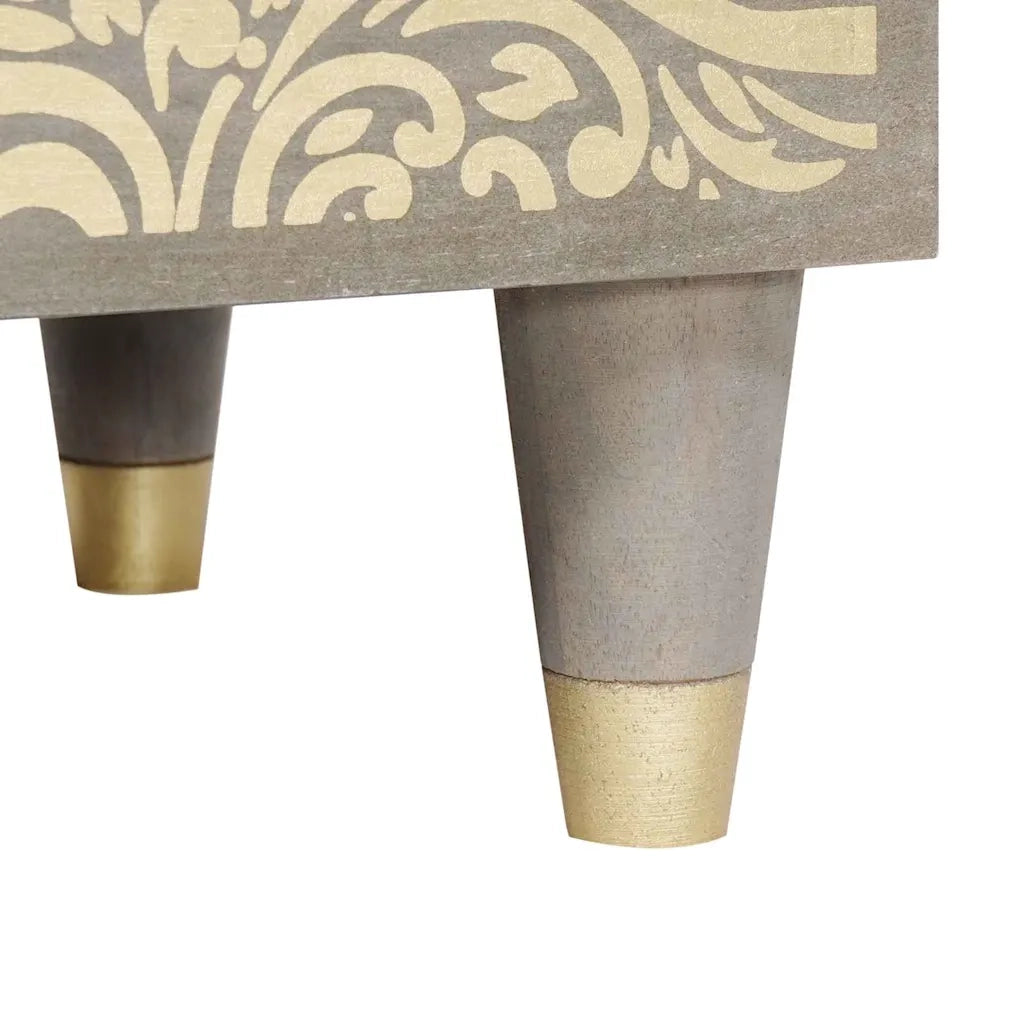 Comodino con porta con cassetto-Tavolino da notte Grigio 50 x 33 x 60 cm 687812
