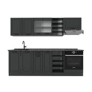 Vicco Cucina componibile Casa di campagna antracite/antracite 240 cm , PL Antracite