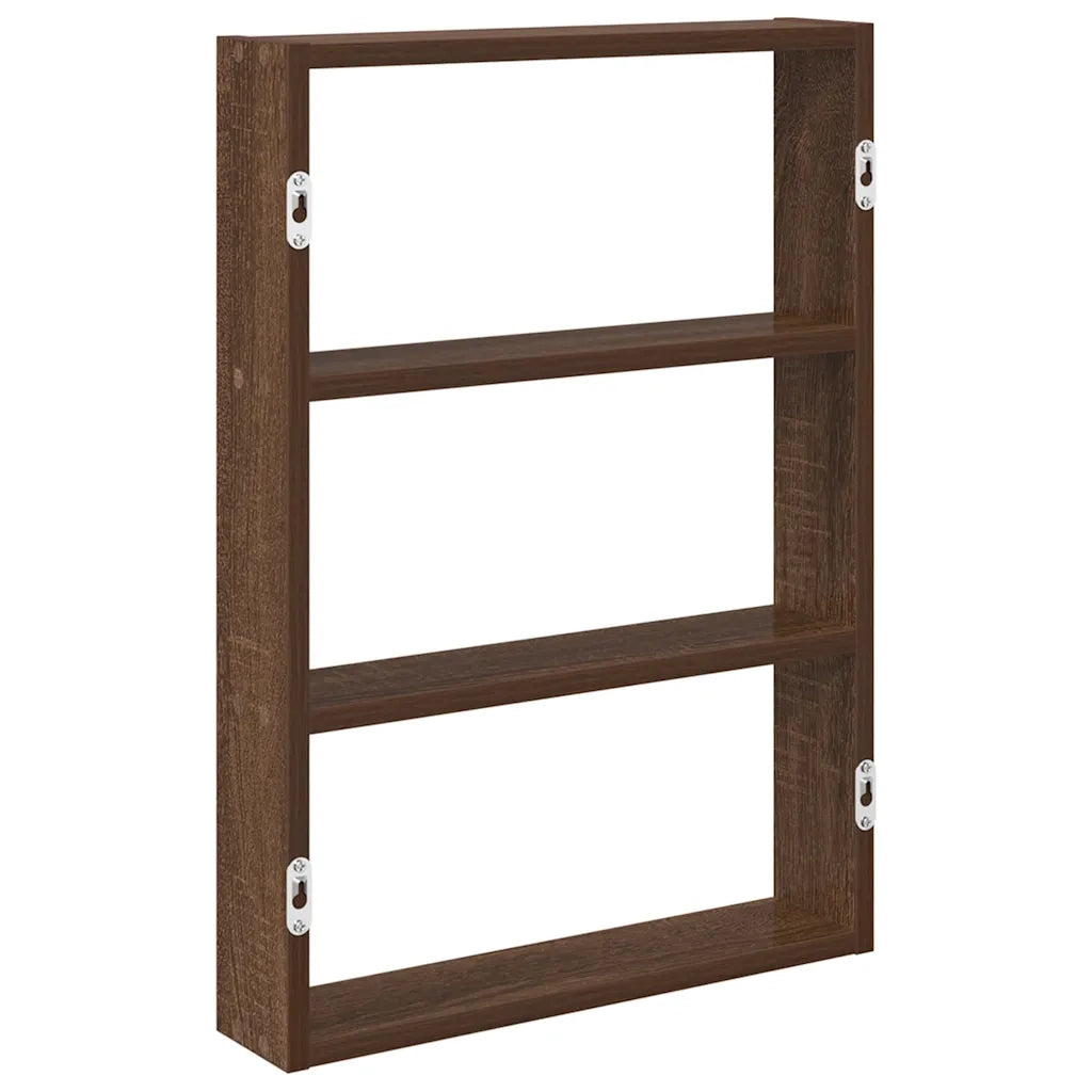 Mensola a Muro Rovere Marrone 43x9x60 cm in Truciolato 860055