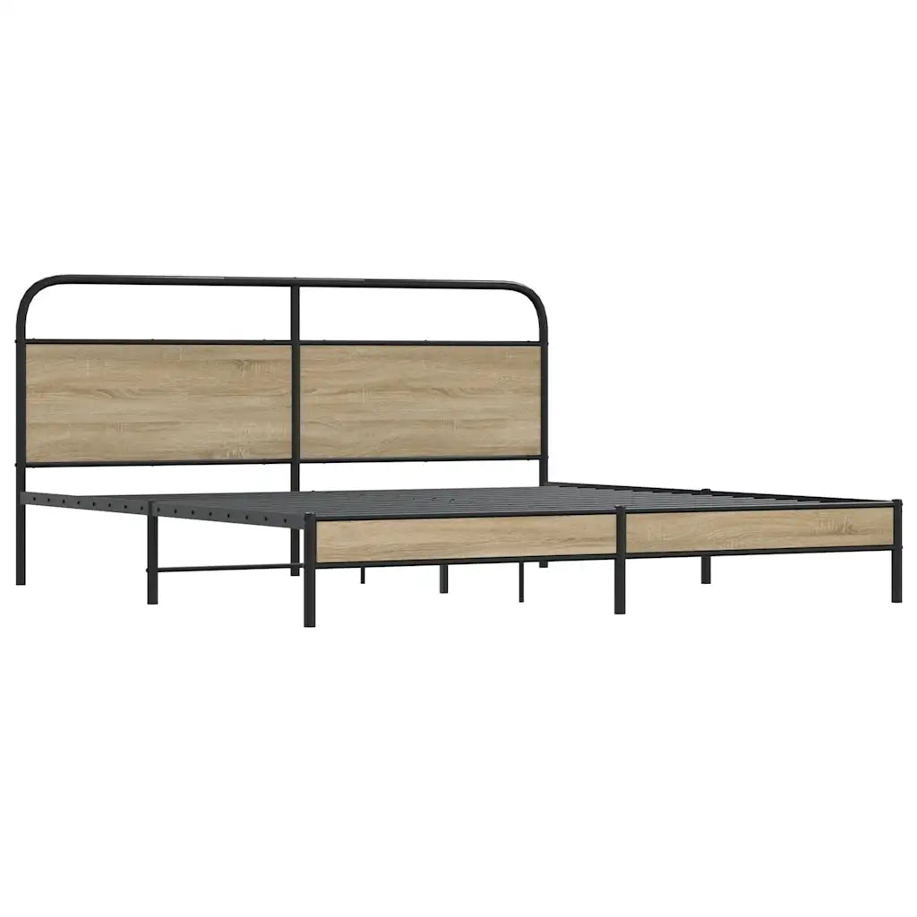 Giroletto senza Materaso in Metallo Rovere Fumo 200x200 cm 3318672