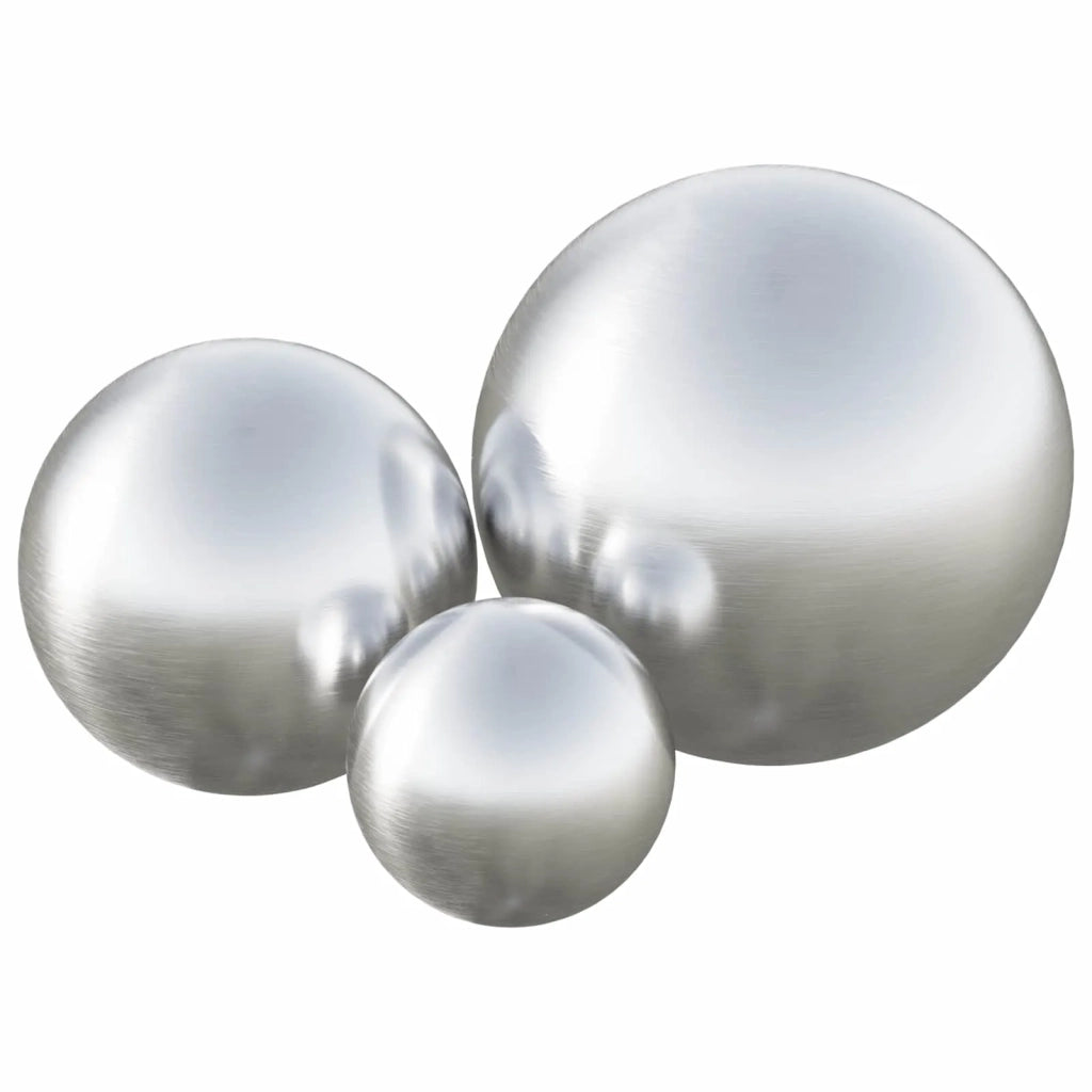 Palla Spazzolata 3 pcs Ø 20 cm Argento Acciaio Inossidabile 201 42008420