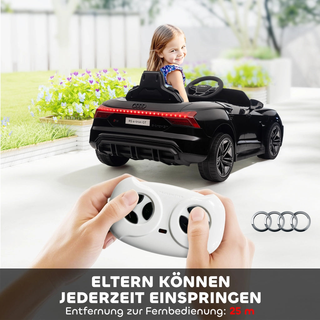 Auto elettrica per bambini Audi ¨C Xylo ¨C con telecomando e cintura di sicurezza, nero, 103x58x41cm