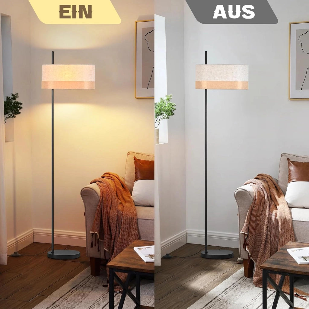 ZMH Lampada da terra vintage 1 luce E27 interruttore pedale per soggiorno