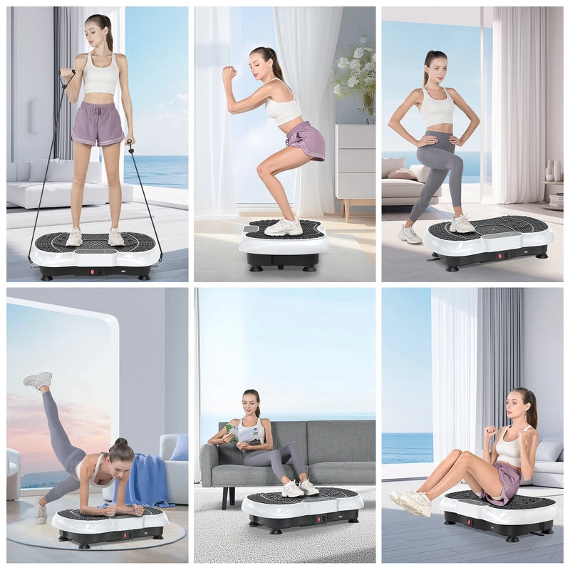 Piattaforma vibrante, attrezzatura per il fitness domestico  con altoparlante Bluetooth, 4 modalità di programmazione, carico massimo 150 kg