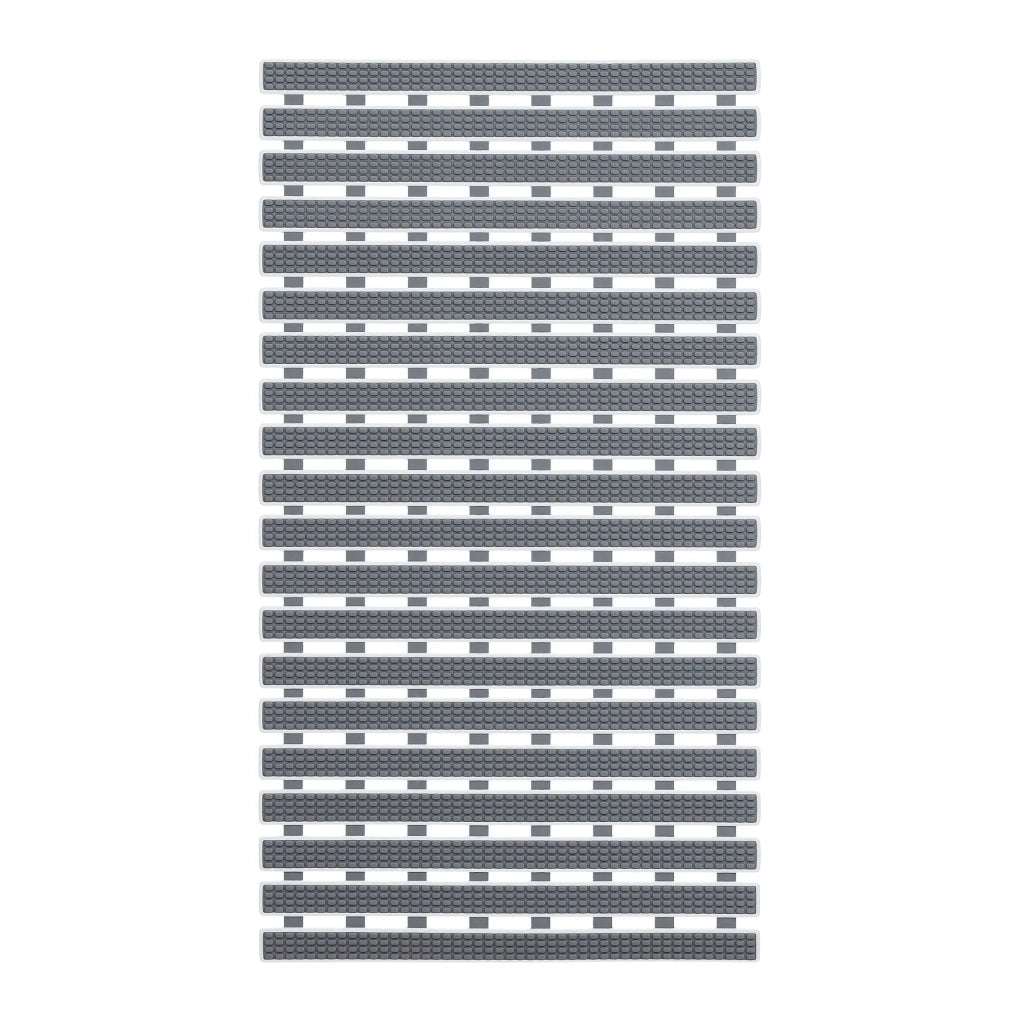 Tappetino da bagno antiscivolo design sobrio 70 x 40 cm protezione scivolamento gradevole sotto i piedi in PVC bianco 13_0014105