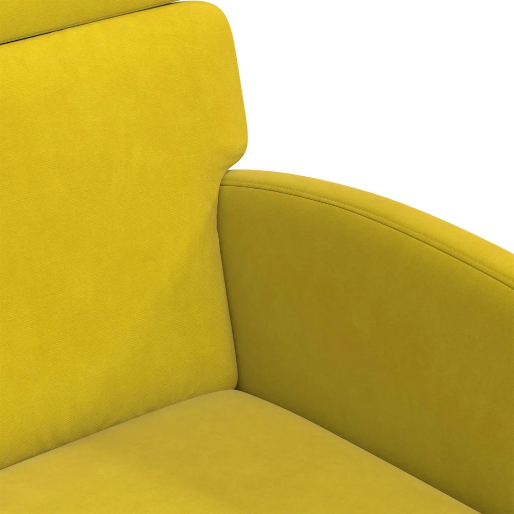 Sedie da Pranzo con Ruote 2 pcs Giallo 58 x 65 x 98 cm Velluto 42017881