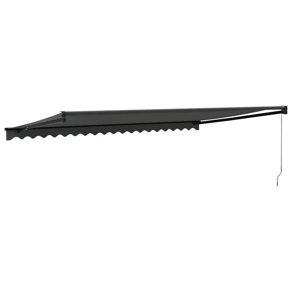 Tenda da Sole Retrattile-Tenda parasole per Patio Antracite 5x3 m in Tessuto e Alluminio