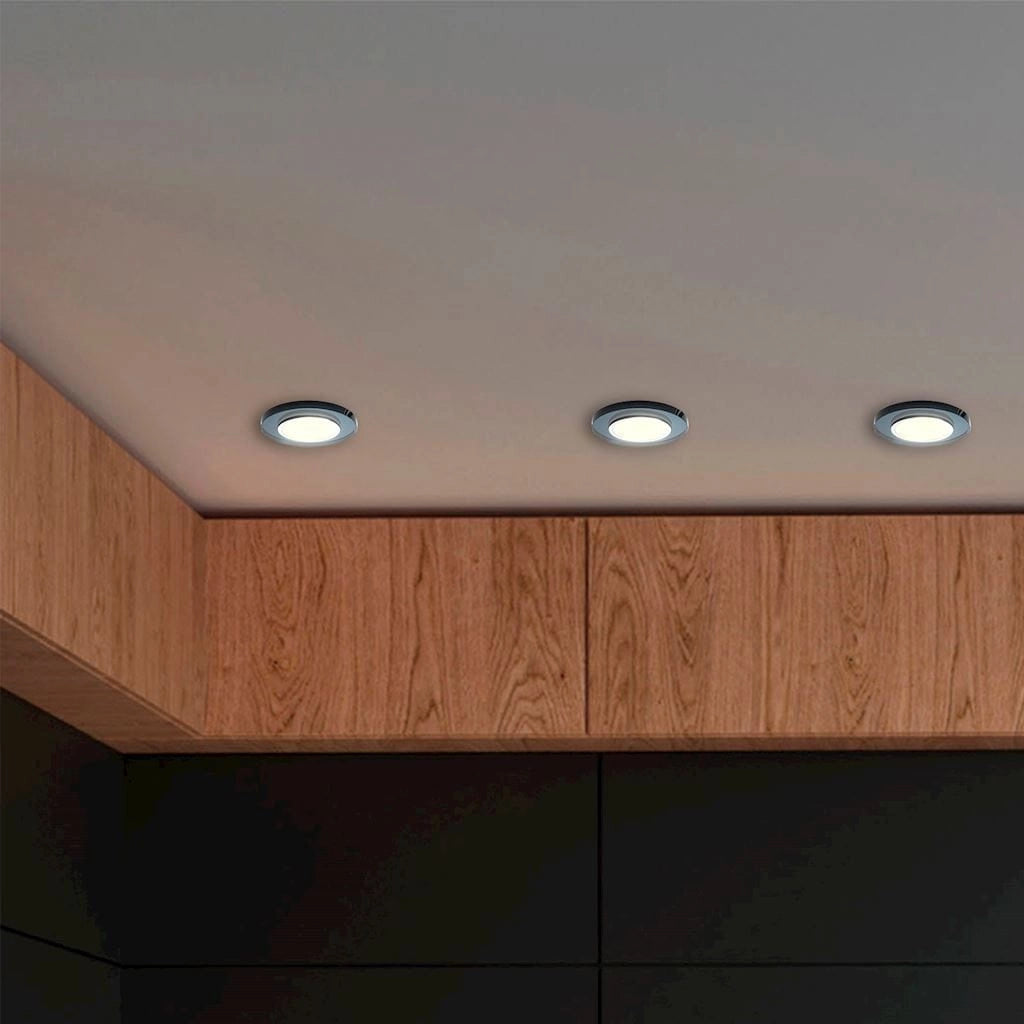 Faretto incasso tondo GU10 35W nero/cromo Eko-Light