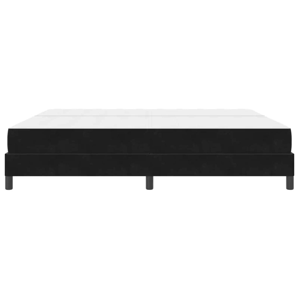 Letto a molle con materasso Nero 200 x 200 cm Tessuto