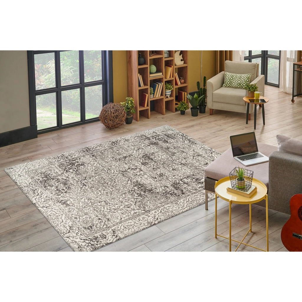 Tappeto orientale Davis in grigio e oro