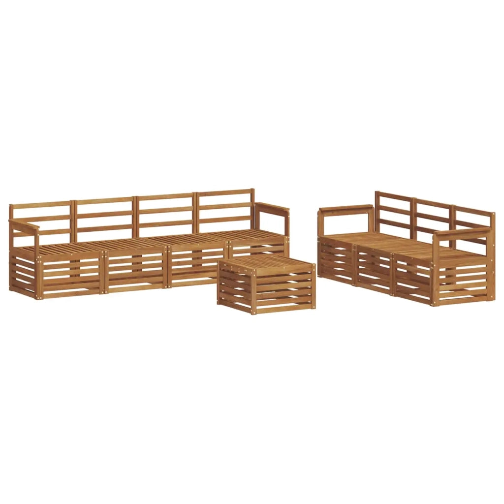 Set divani 8 pcs Naturale Legno di Acacia Massello 3374474