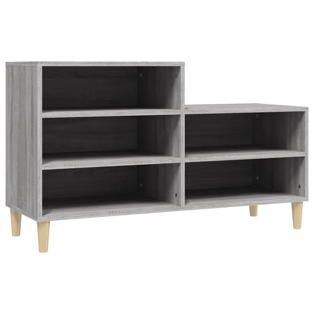 Scarpiera-Scaffale per scarpe Grigio Sonoma 102x36x60 cm in Legno Multistrato 763428