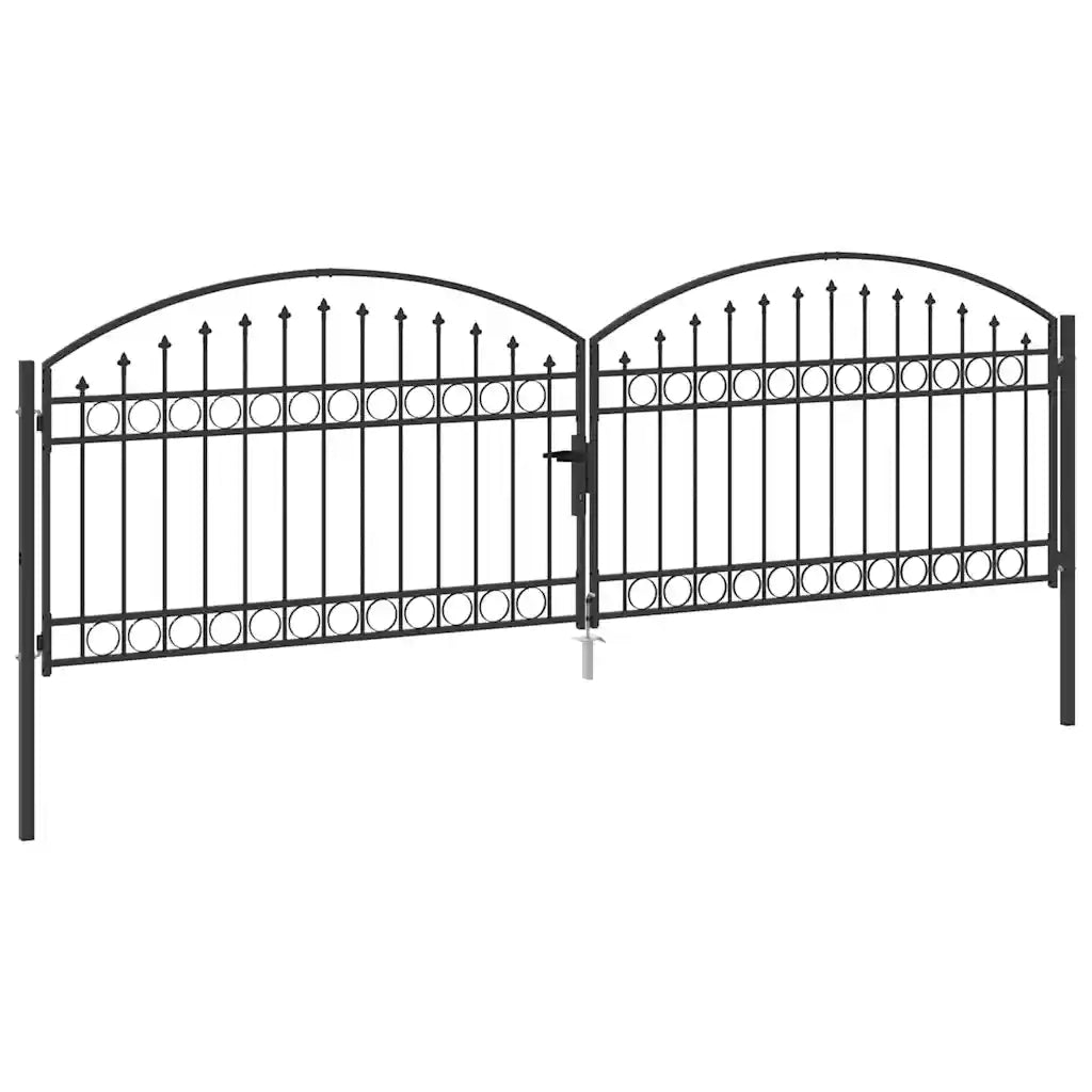Cancello per recinzione Assen Grigio 301 x 224.5 cm Acciaio 42008942