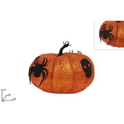 DECORAZIONE ZUCCA GLITTERATA CON RAGNI  DIAMETRO 24CM DI DUEESSE