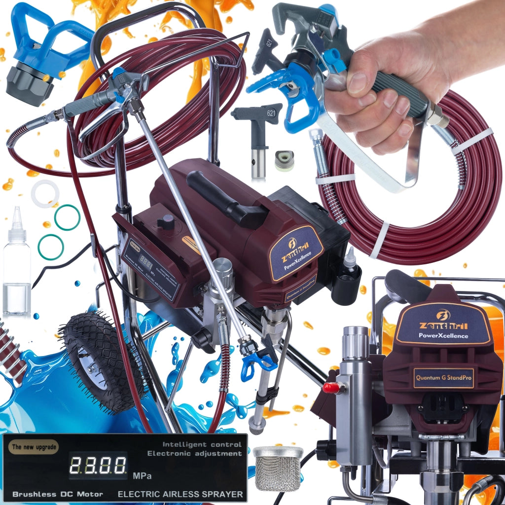 Agitatore di Vernice Zenthril Quantum G StandPro – 2200W, 20MPa, 2,8L/min | Verniciatura Professionale e Precisa