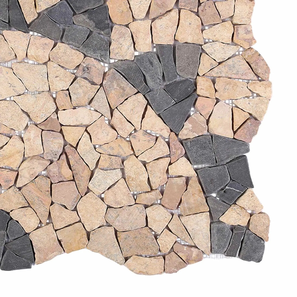 Piastrelle Mosaic con Motivo Girasole Multicolore 120 x 120 cm 42033520