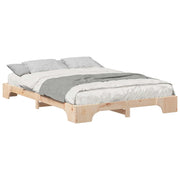 Letto matrimoniale | Letto per adulti | Struttura del letto Marrone 140 x 210 cm Pino massello