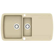 Lavello da Cucina in Granito Vasca Doppia Beige CFW3499638