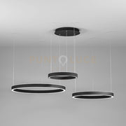 CRISEIDE S/3D - LAMPADARIO A SOSPENSIONE 3 LUCI NERO A LED DIMMERABILE 100W(25W+35W+40W) 5100LM  3000K