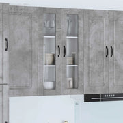 Mobile in vetro da parete PORTO Grigio cemento 60 x 31 x 100 cm 885528
