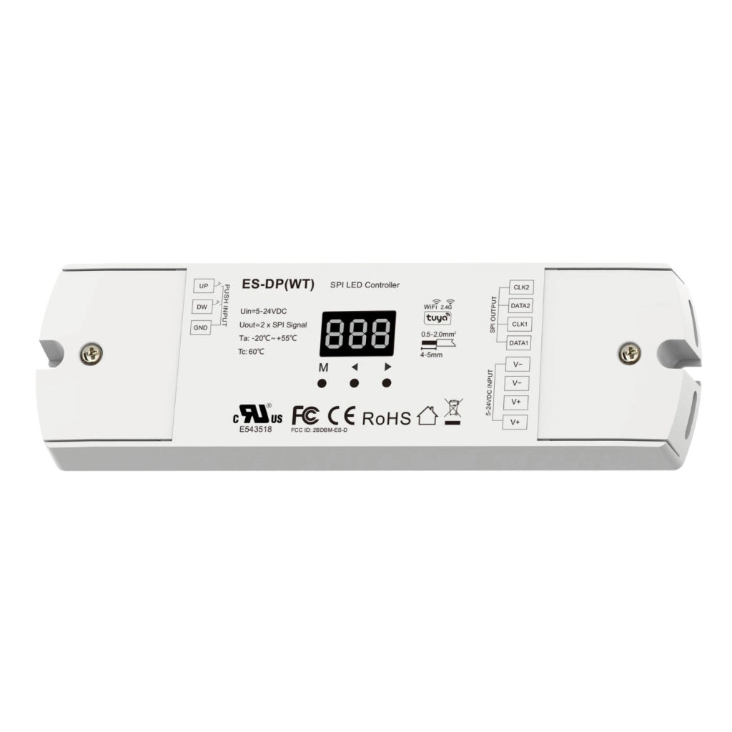 Controller Dimmer SPI Con Push Pulsante, Tuya WIFI, RF 2.4G, 5-24V 10A, 960 Pixel, Per Striscia Led Running