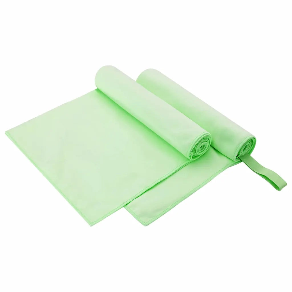 Asciugamani Sportivi 2 pz | Teli per bagno Verde 100 x 50 cm