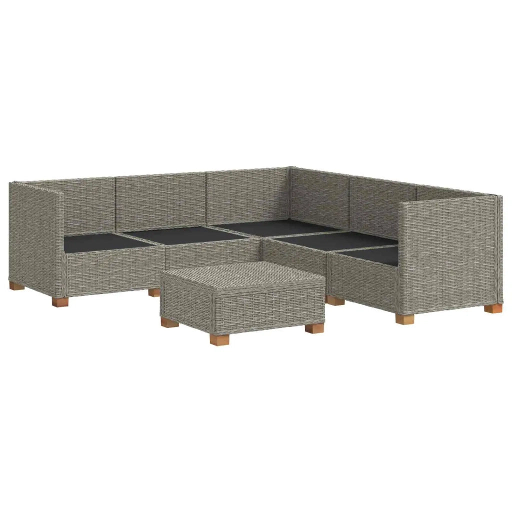6 pz Set Lounge in Rattan con Cuscini GENDT Rattan naturale 3429853