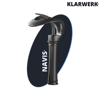 NAVIS | Rubinetto da bagno a cascata di design alto nero | Elegante  in acciaio inox premium per lavelli alti, miscelatore con 2 attacchi