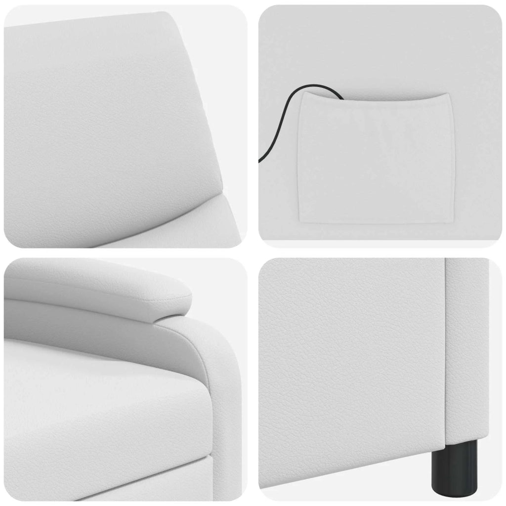 Divano Sedia-Poltrona Massaggiante Bianco Similpelle 847300