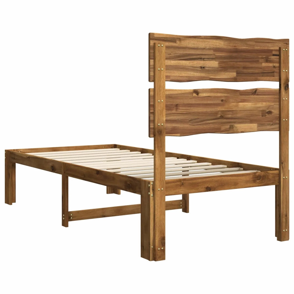 Letto Singolo con Testiera ROSTOCK Naturale 90 x 190 cm 903483