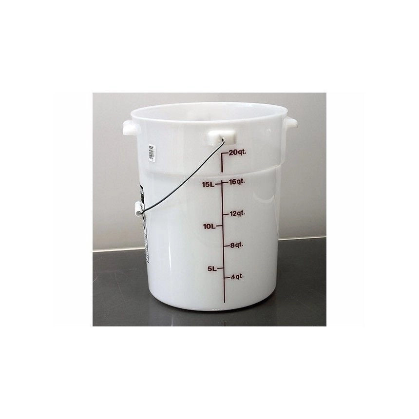 Secchio lavapavimenti Bianco con manico Lt 21