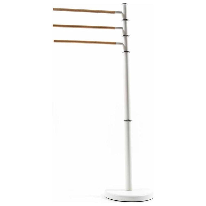 Mercury piantana porta asciugamani a 3 bracci, metallo verniciato, colore ecru', altezza 870 mm
