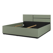 Letto HAVANA 180x200 cm – Colore verde salvia e nero – Letto di design moderno per camera da letto adulta