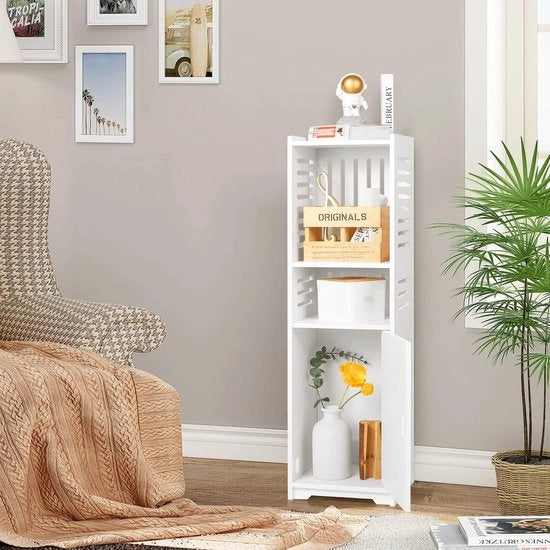 Cassa d'arredo per bagno multifunzionale con porta e pannelli per soggiorno camera da letto cucina ingresso ecc. (22*20*75cm)