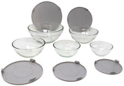 Set di contenitori in vetro da 10 pezzi con coperchio – ariostato, sovrapposto, BPA libero, resistente al lavastoviglie – contenitori alimentari ideali per la preparazione delle pasti, la conservazione e la formazione del magazzino