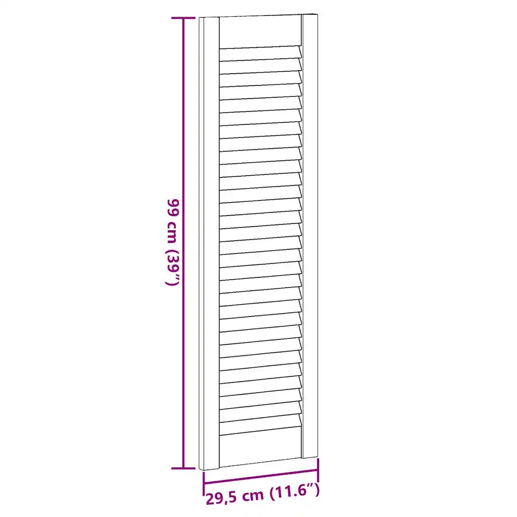 Ante a Lamelle 2 pz Bianche 99x29,5 cm 4015907