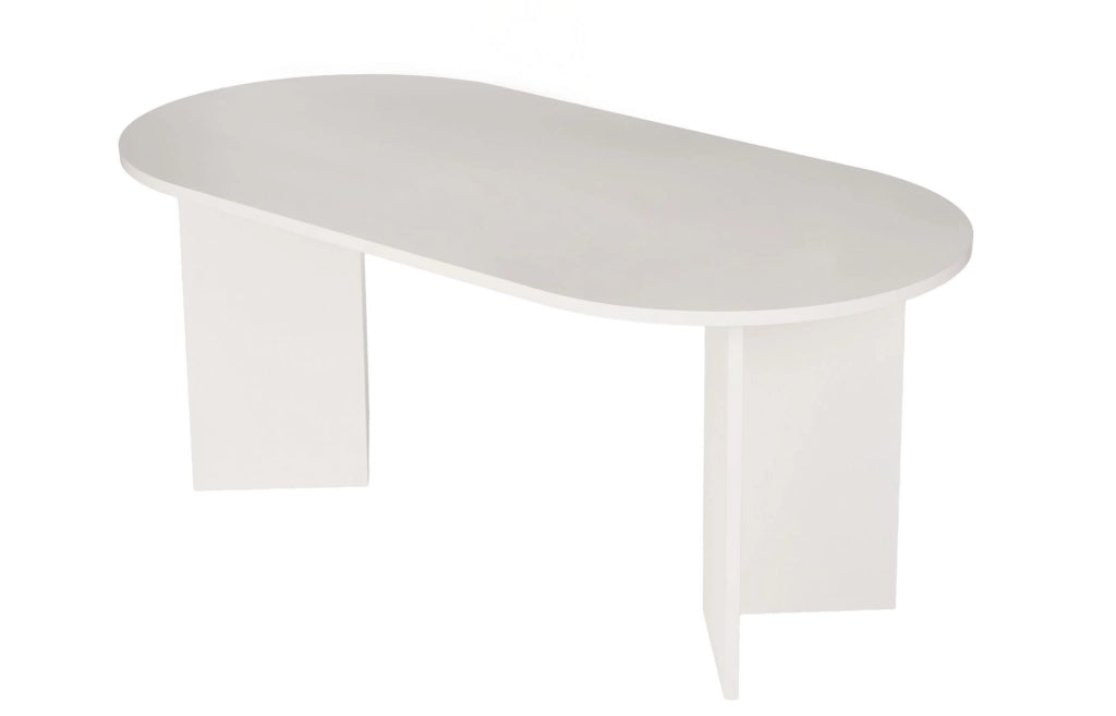 Tavolo da pranzo in legno "Sablin" - 180 x 89 x 75 cm - Legno bianco