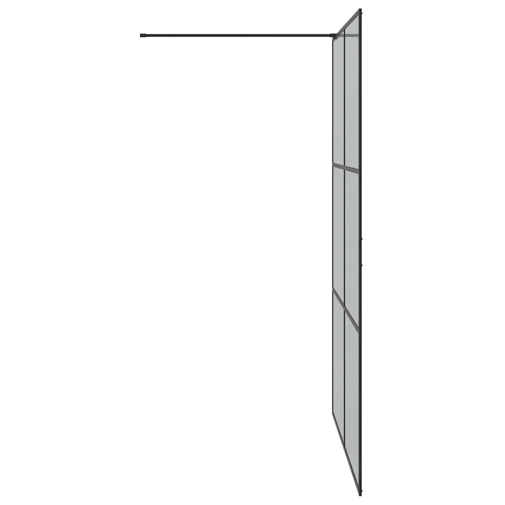 Parete Doccia Walk-in Nero 140 x 195 cm vetro temperato