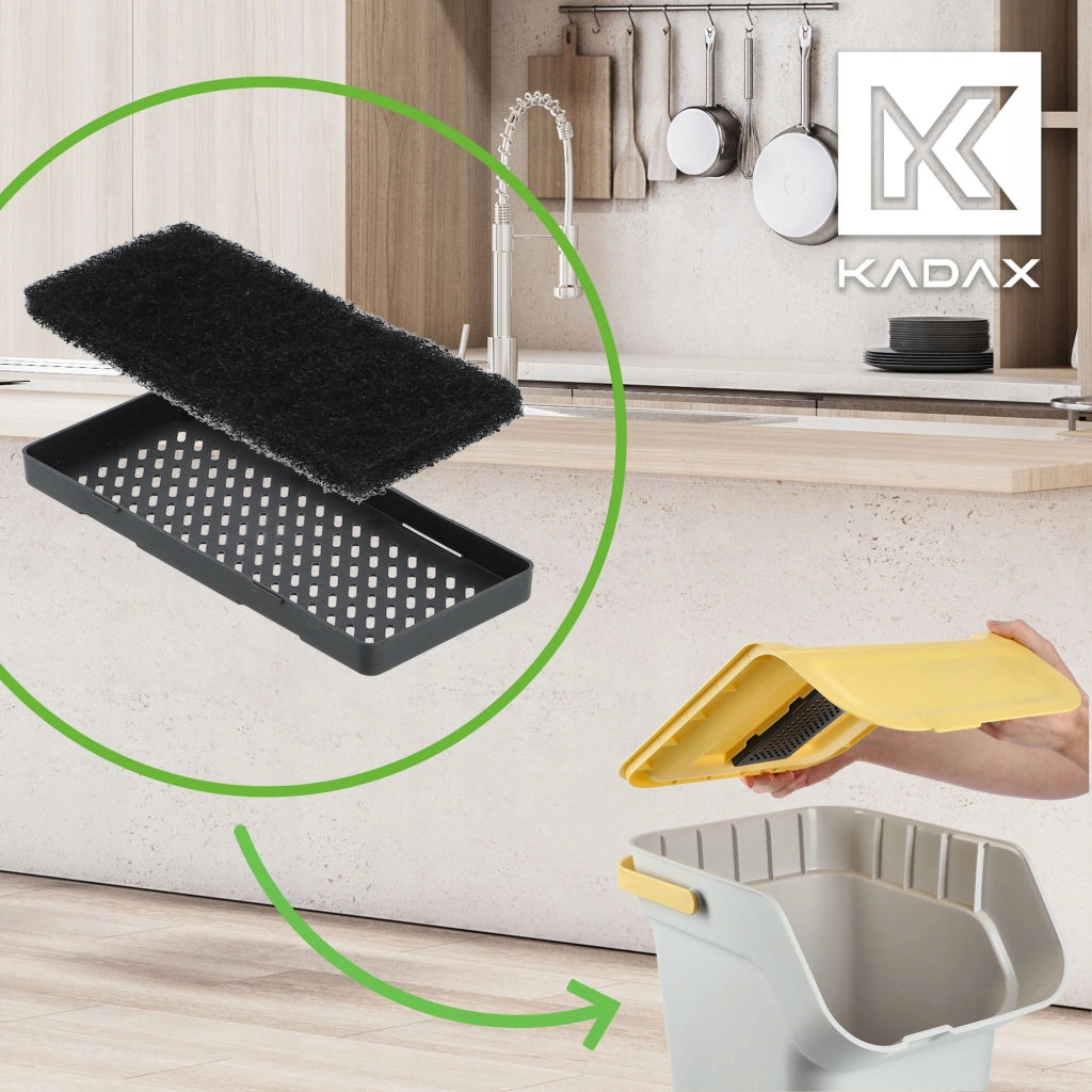 Filtro a carbone universale KADAX per pattumiera, assorbitore di odori, 3 pezzi